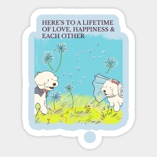 Dog Wedding Sticker